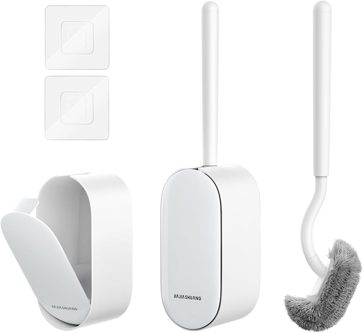 Bathroom Toilet Brush, OSCIOSS Toilet Cleaner Brush [2 Pack] with Ergonomic Design, Compact Size