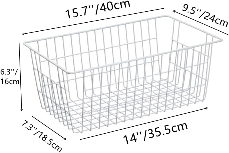 Slideep Farmhouse Freezer Baskets Organizer Storage Bins Large Organizer Baskets for Storage