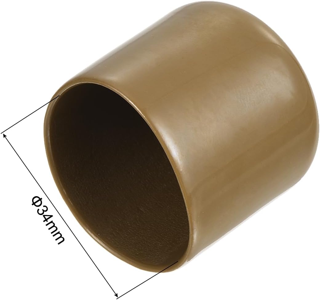 uxcell 20pcs Rubber End Caps 34mm ID Vinyl PVC Round Tube Bolt Cap Cover Screw Thread Protectors