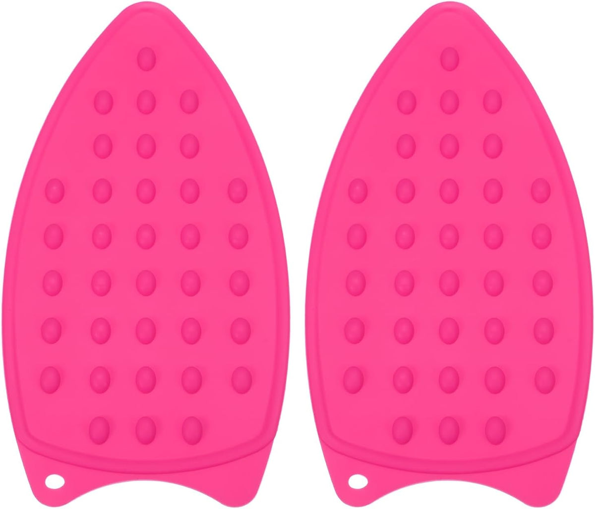 PATIKIL Silicone Iron Rest Pad, 2 Pcs Multipurpose Hot Heat Resistant Iron Rest Plate Protective