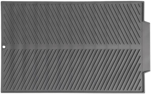Silicone Dish Draining Mat, Eco Friendly Dish Drying Mat Kitchen Counter Anti-Skid and Heat