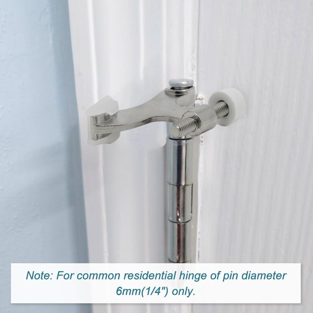 20 Pack Hinge Pin Brushed Nickel Door Stopper, Adjustable Heavy Duty Hinge Pin Door Stop with