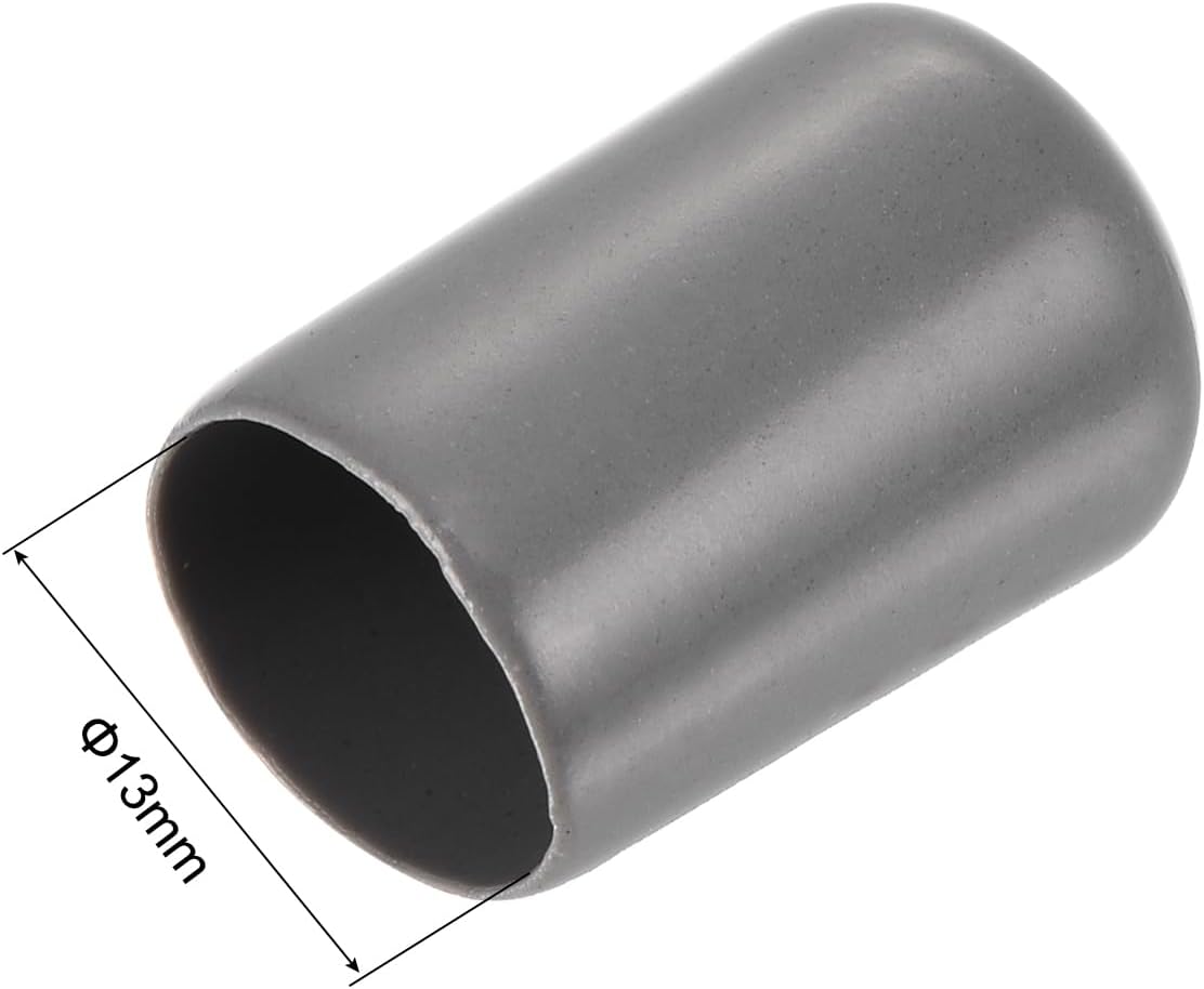 uxcell 20pcs Rubber End Caps 13mm ID Vinyl PVC Round Tube Bolt Cap Cover Screw Thread Protectors