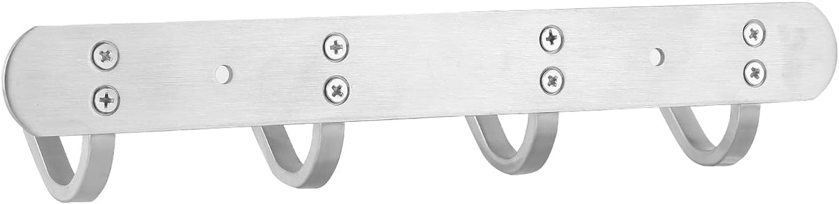 Coat Hook Wall Mount Towel Hook Rack with 4 Hooks 11-inch Hanger for Hanging Clothes, Bags, Keys