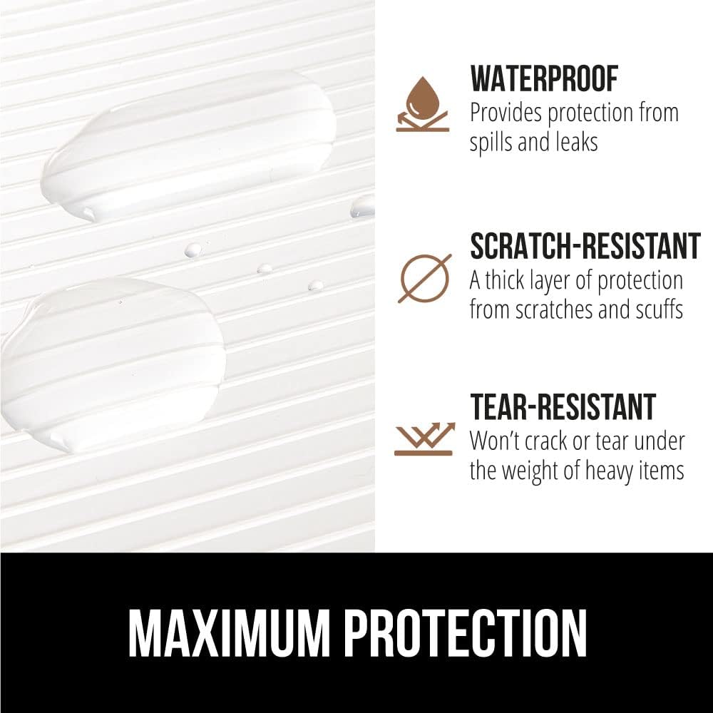 GORILLA GRIP DuraGuard Shelf Liner, 17.5x30 Non-Adhesive Cabinet Liners for Kitchen Drawers