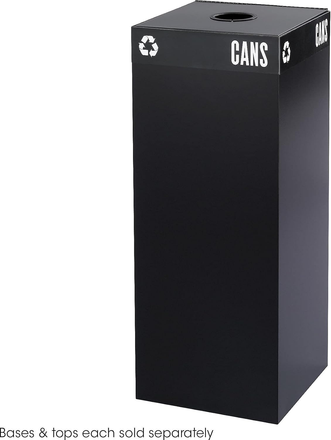 Safco Hallmark 2983BL Public Square Recycling Receptacle Base, 37-Gallon (Top Sold Separately)