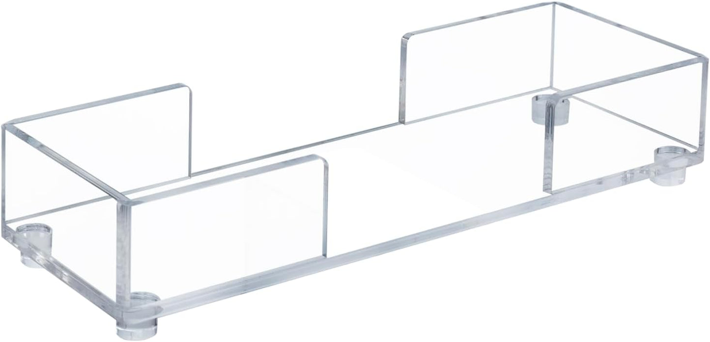 MyGift Modern Premium Clear Acrylic Bathroom Paper Towel Holder for Trifold, Z-Fold and Multifold