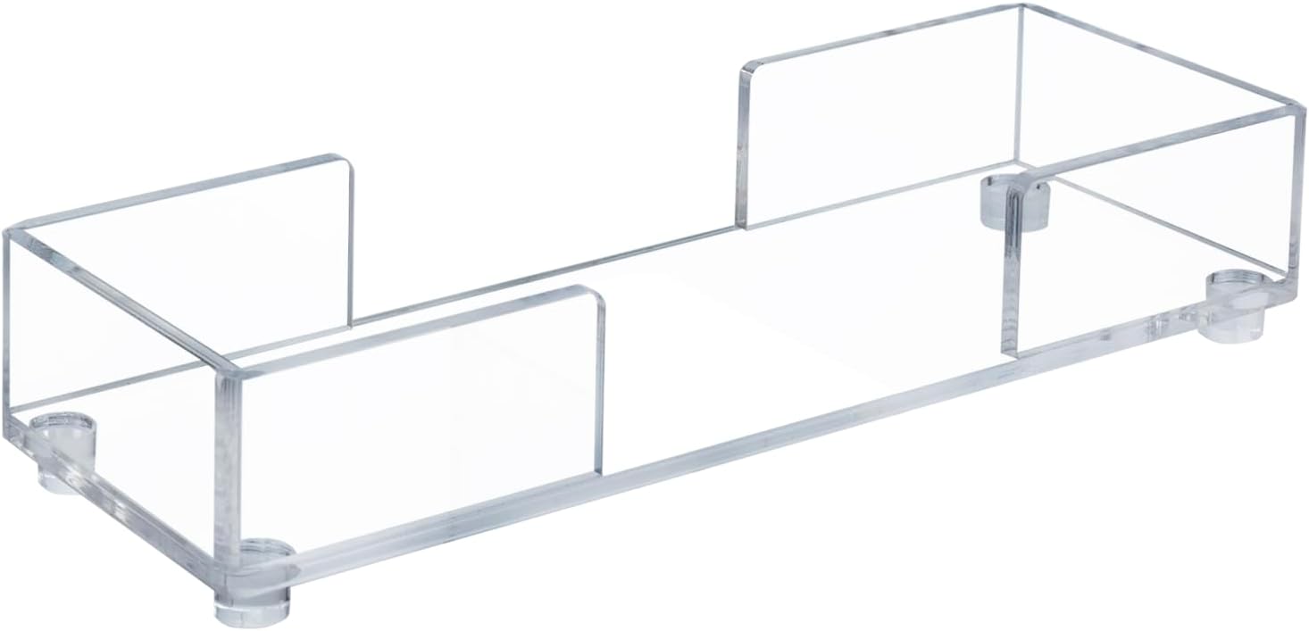 MyGift Modern Premium Clear Acrylic Bathroom Paper Towel Holder for Trifold, Z-Fold and Multifold