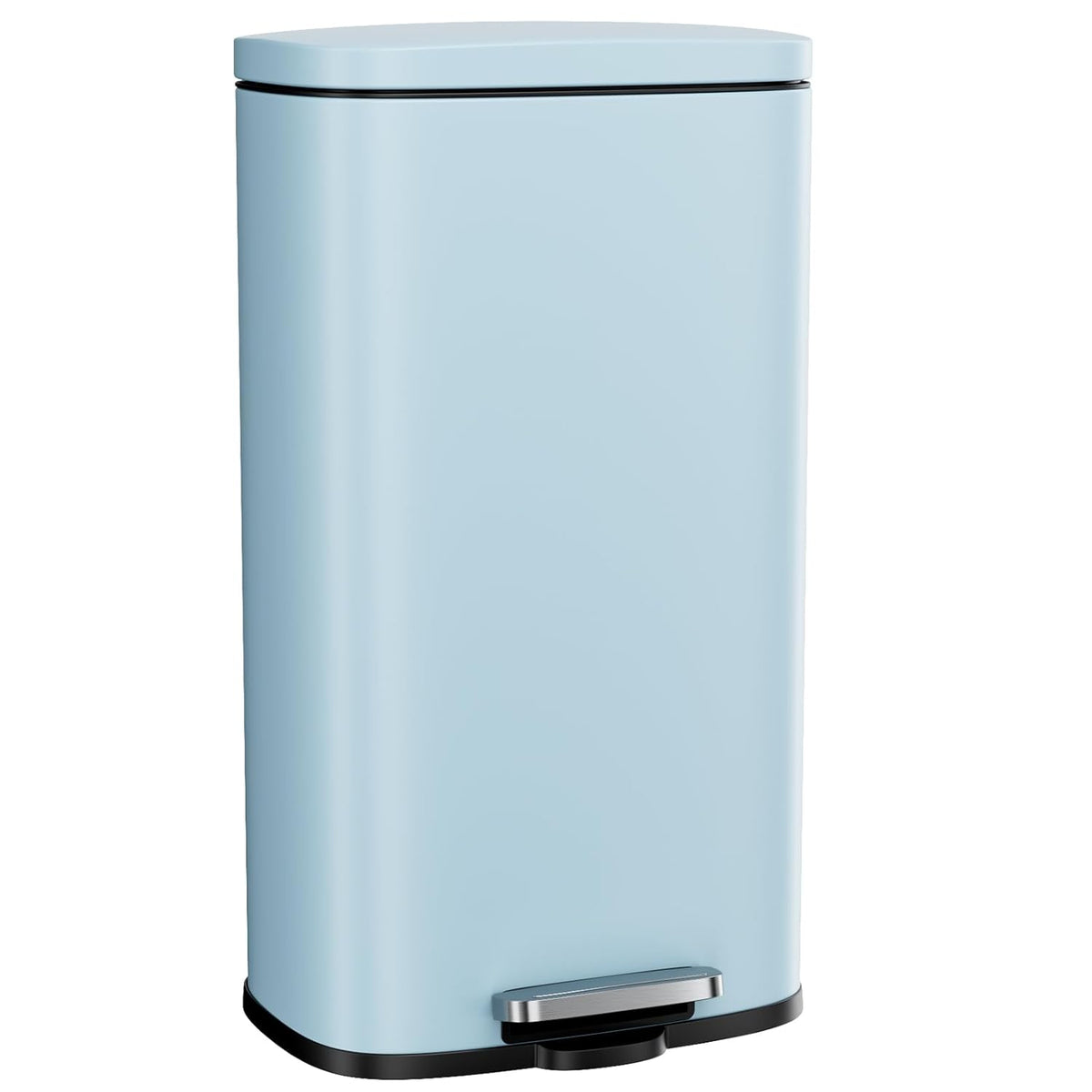 Arlopu 8/13.2 Gallon Step Trash Can, Stainless Steel Garbage Bin, Soft-Close Rubbish Bin with