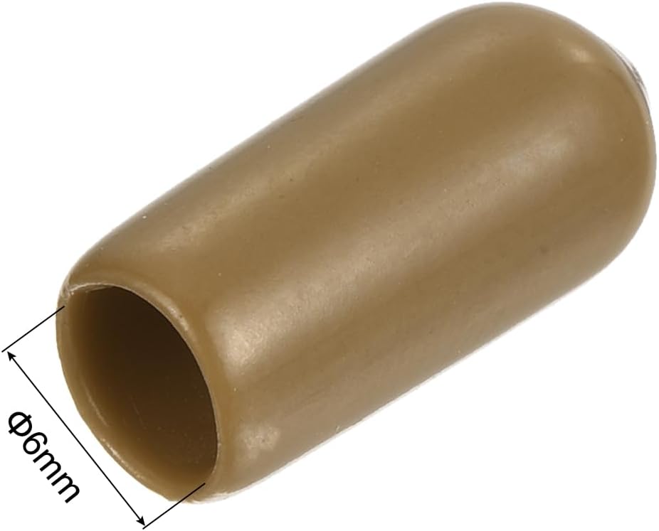 uxcell 20pcs Rubber End Caps 6mm(1/4") ID Vinyl PVC Round Tube Bolt Cap Cover Screw Thread