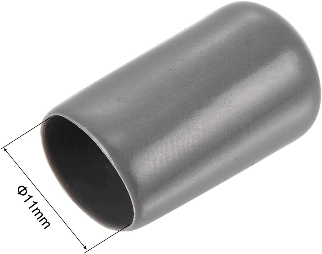 uxcell 20pcs Rubber End Caps 11mm ID Vinyl PVC Round Tube Bolt Cap Cover Screw Thread Protectors