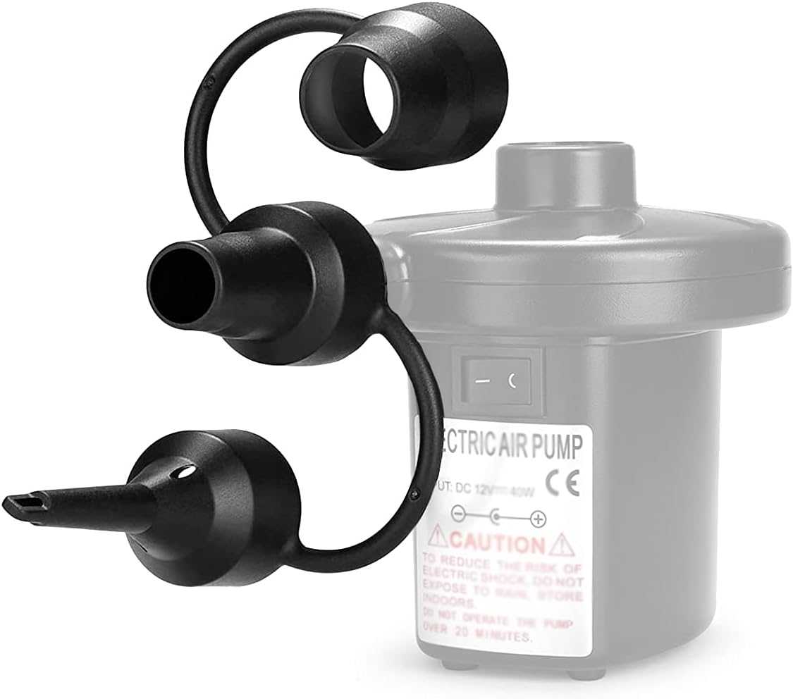 Replacement Nozzles Electric Air Pump 3 Sizes Head Plastic for Partial Bed, Mattress, Inflatable