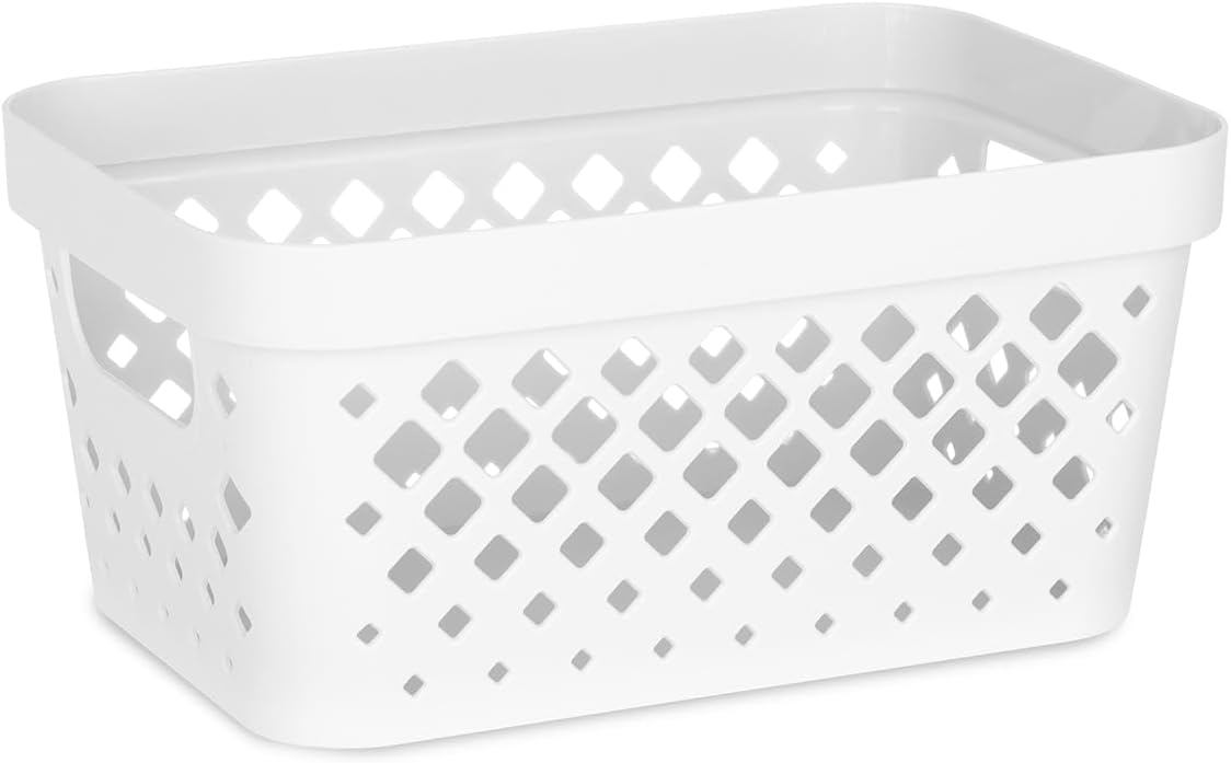 Glad Plastic Baskets for Organizing, Set of 6 | Pantry Storage for Under Counter, Linen Closet, and