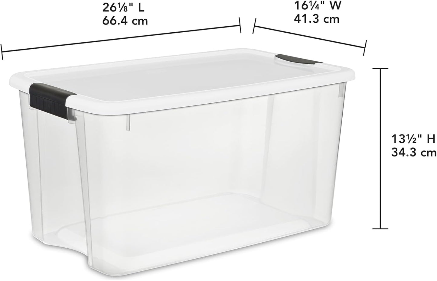 Sterilite 20-Pack Ultra Latching Box, Storage Bins with Lids, Clear Plastic, 70 Quart - Heavy-Duty
