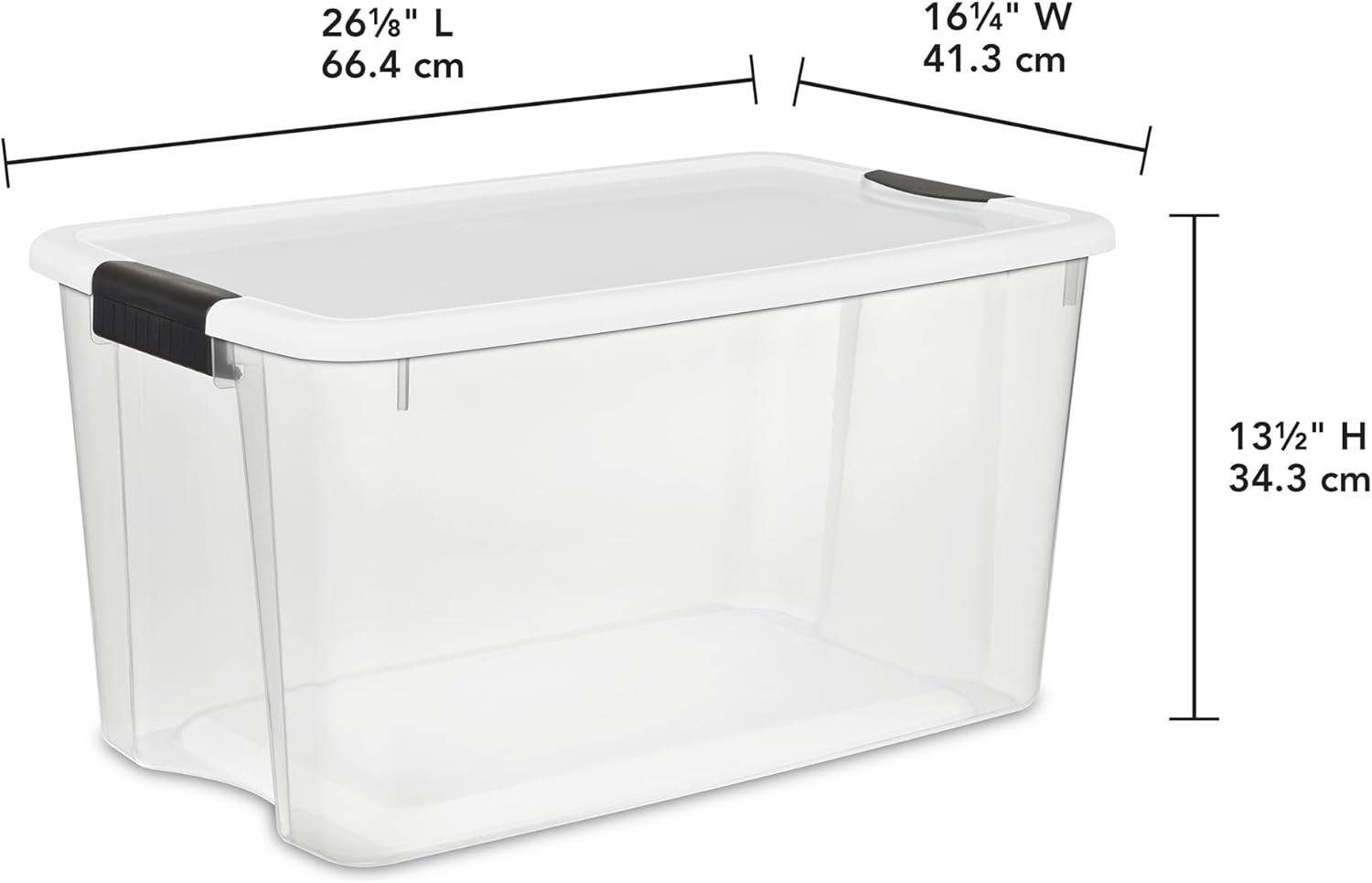 Sterilite 24-Pack Ultra Latching Box, Storage Bins with Lids, Clear Plastic, 70 Quart - Heavy-Duty