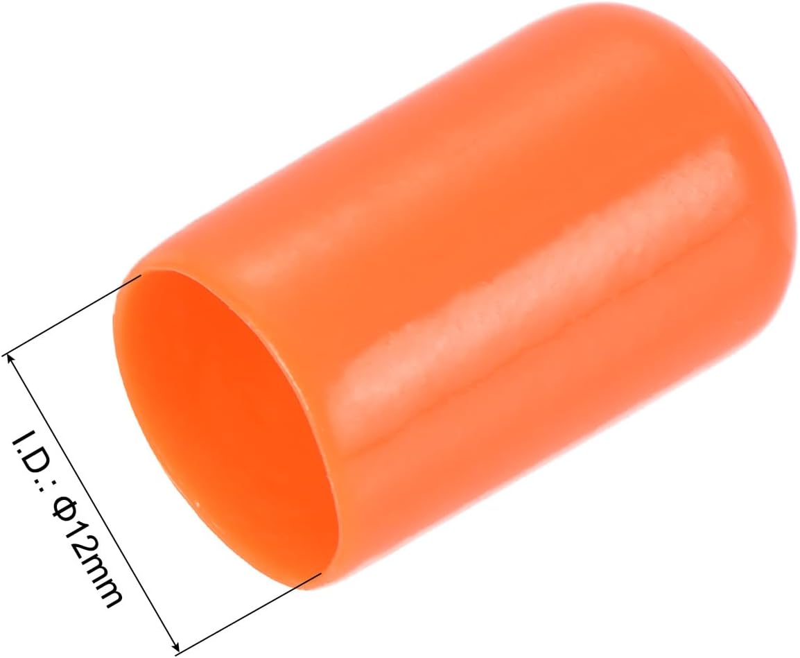 uxcell 20pcs Rubber End Caps 12mm(1/2 inch) ID Vinyl Round Tube Bolt Cap Cover Screw Thread