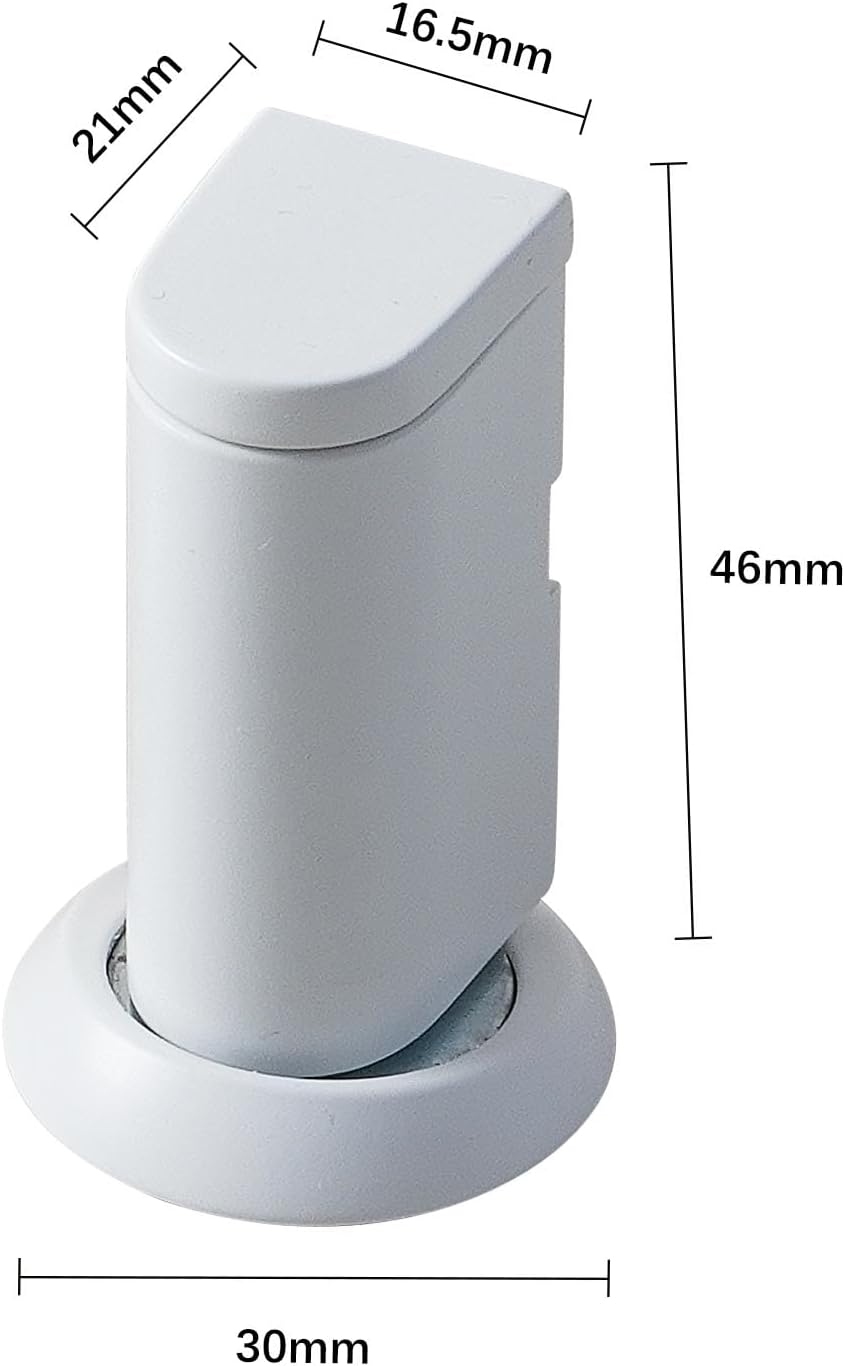 Windproof Magnetic Door Stoppers, 0-0.78" Stroke Mechanical Doorstop, No-Hole Flooring Door Suction