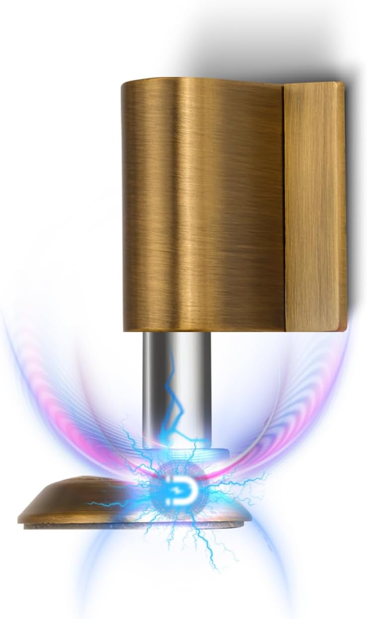 1 Pack Magnetic Door Stoppers Retractable Bottom of Door Holder No Drilling Mount Floor Door Stop