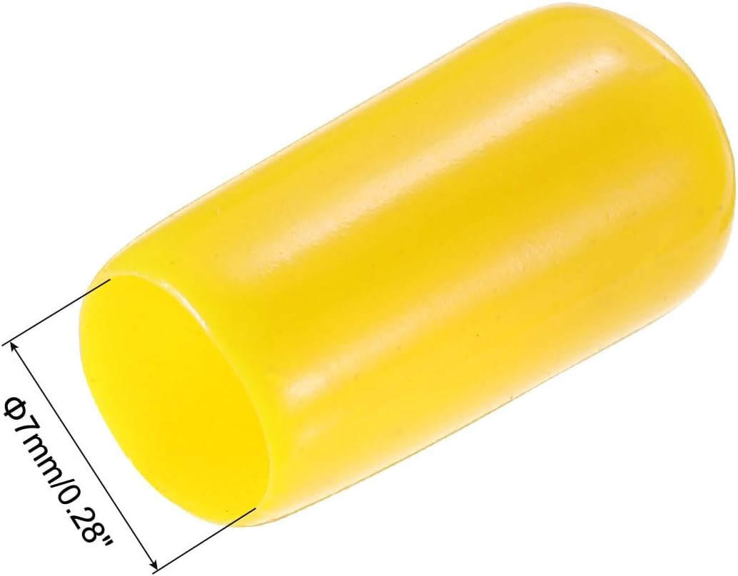 uxcell 20pcs Rubber End Caps 7mm ID Vinyl PVC Round Tube Bolt Cap Cover Screw Thread Protectors