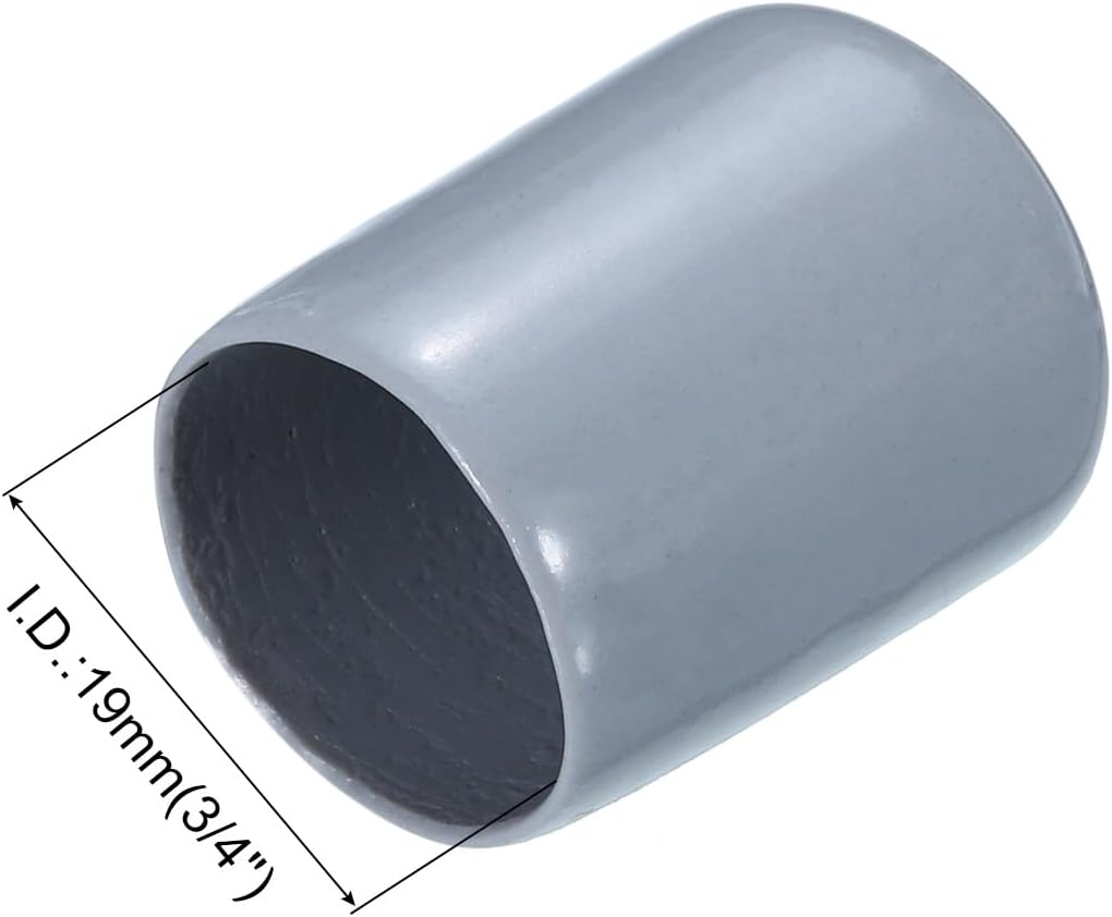 uxcell 20pcs Rubber End Caps 19mm(3/4") ID Vinyl PVC Round Tube Bolt Cap Cover Screw Thread