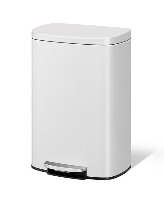 Garvee 13 Gallon / 50 Liter Metal Kitchen Trash Can with Lid, Large Rustproof Garbage Can for