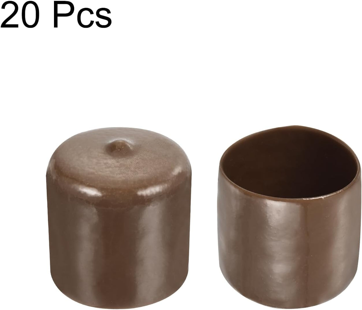 uxcell 20pcs Rubber End Caps 34mm ID Vinyl PVC Round Tube Bolt Cap Cover Screw Thread Protectors