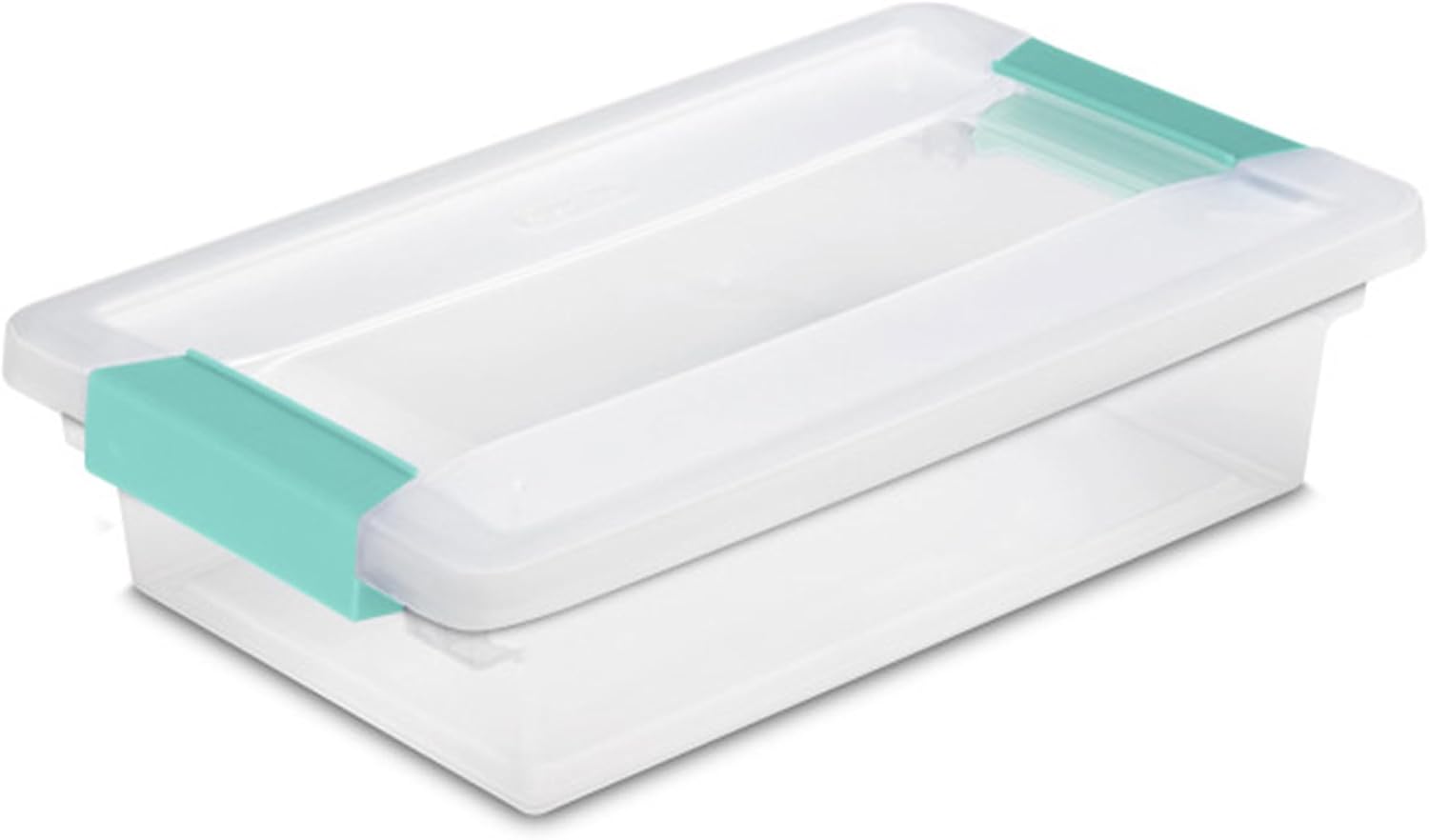 Sterilite 6-Pack Clip Box, Stackable Clear Plastic Bins with Latching Lids, Small - Writing, Arts