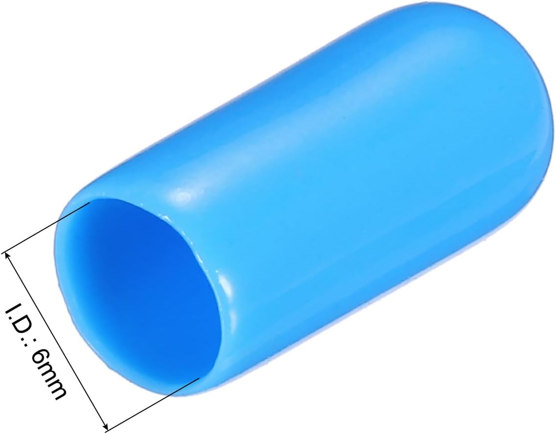 uxcell 20pcs Rubber End Caps 6mm(1/4") ID Vinyl PVC Round Tube Bolt Cap Cover Screw Thread
