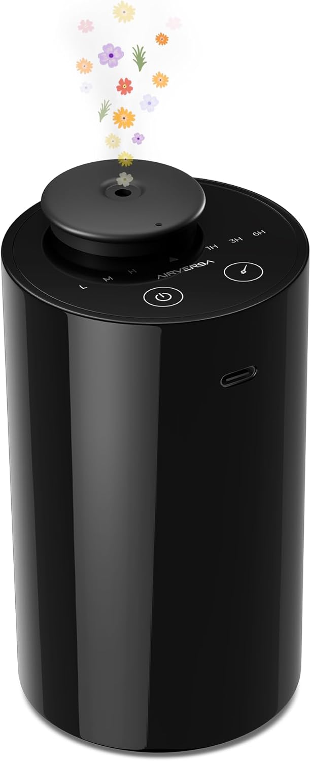 Airversa Waterless Diffuser for Essential Oil, Battery Operated Nebulizer, 0.7 Fl.Oz./ 20mL