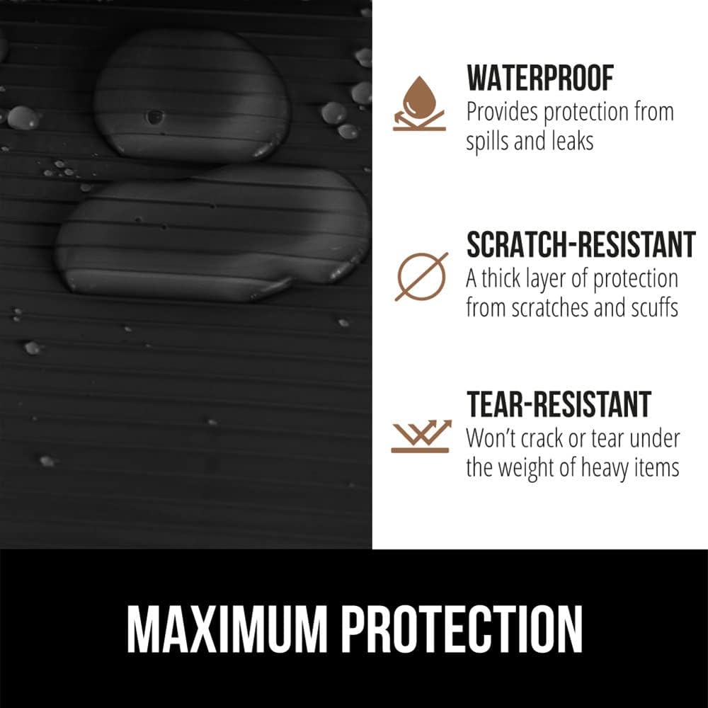 GORILLA GRIP DuraGuard Shelf Liner, Non-Adhesive Cabinet Liners for Kitchen Drawers, Shelves