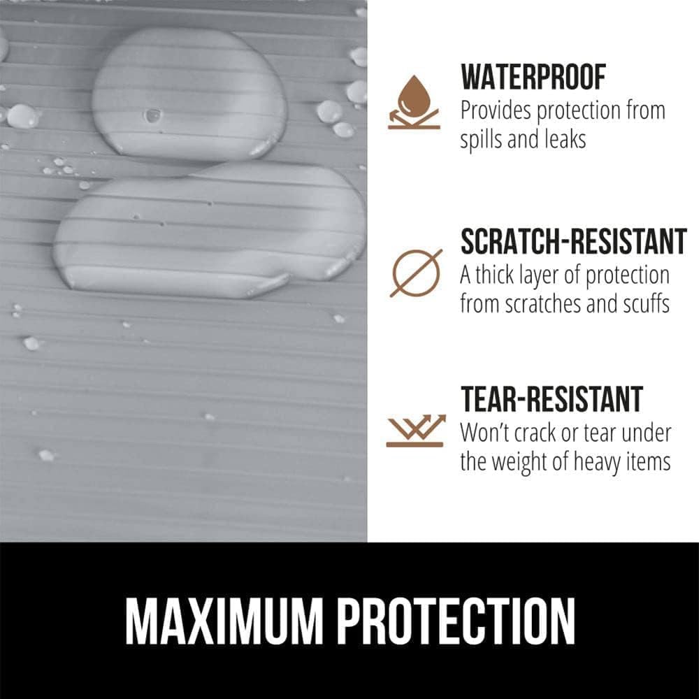GORILLA GRIP DuraGuard Shelf Liner, Non-Adhesive Cabinet Liners for Kitchen Drawers, Shelves