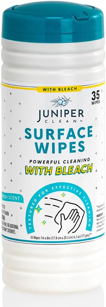 1 Pack Surface Cleaning Wipes with Bleach, All-Purpose Cleaner for Bathroom, Kitchen, Office, 35