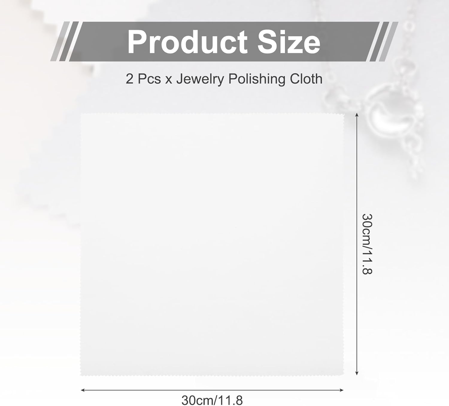 MECCANIXITY Jewelry Polishing Cloth 11.8x11.8 Inch Silver Polish Cleaning Cloths Jewelry Cleaner