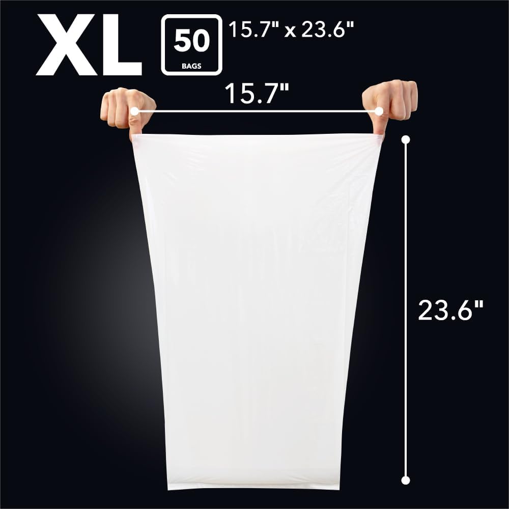 BOS Odor-Sealing Kitchen, Home & Food Small Trash Bags for Waste- Disposable Bags - Scent & Smell