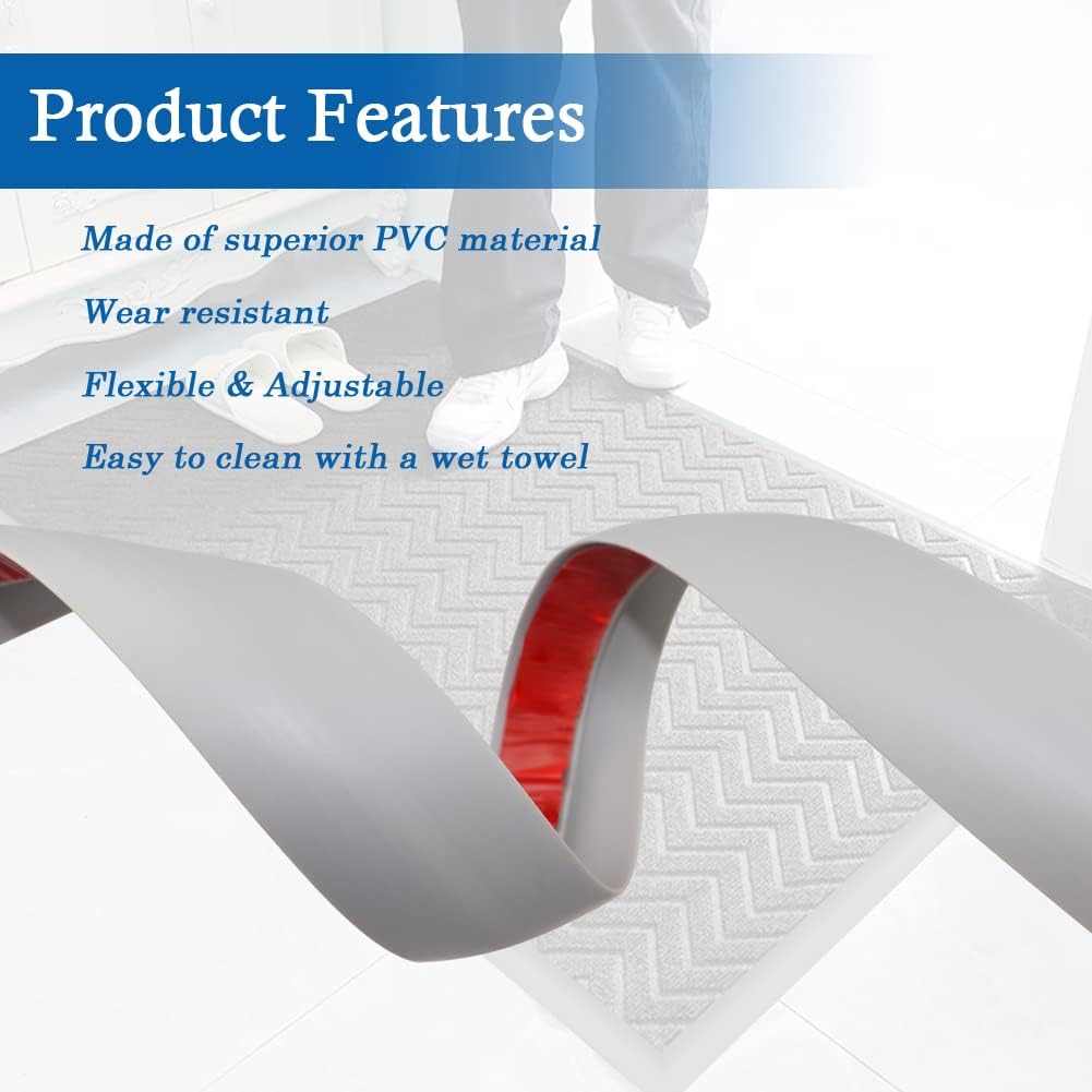 Floor Transition Strip Self Adhesive Carpet & Flooring Transitions Edging Trim Strip PVC Threshold