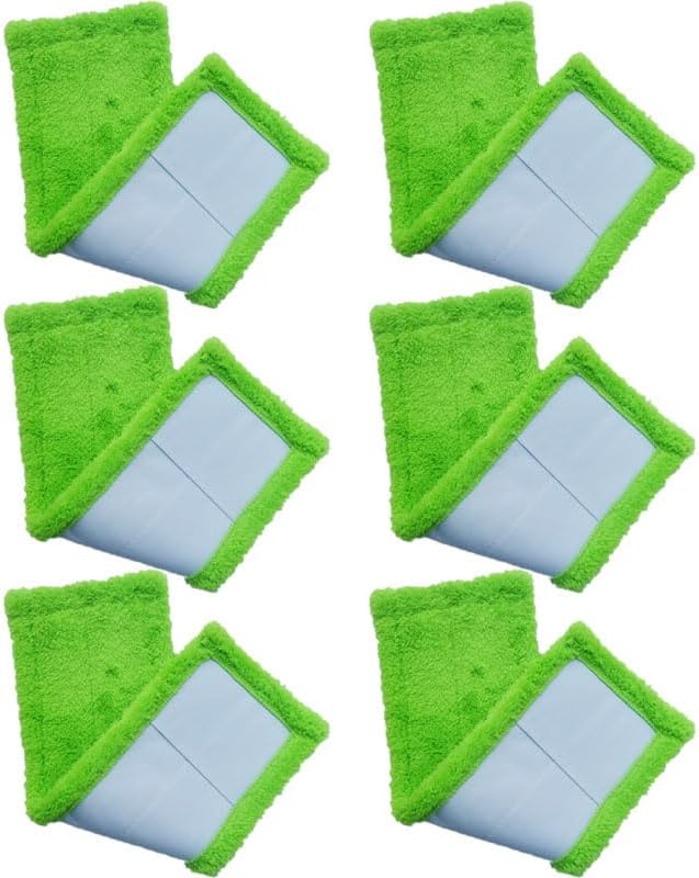 6 Pack Replacement Microfiber Hardwood Floor Mop Refill Compatible with 3M Scotch-Brite M-005 Floor