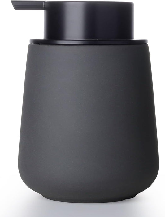 INGOFIN Ceramic Lotion Dispenser - 12oz Refillable Hand Soap Dispenser Bathroom, Modern Liquid Soap