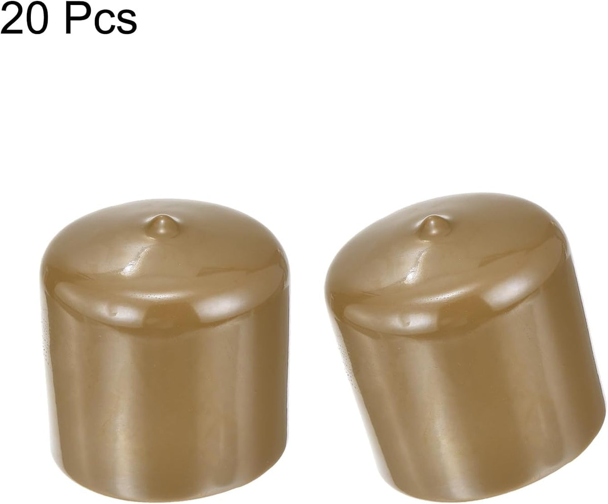 uxcell 20pcs Rubber End Caps 47mm(1 7/8") ID Vinyl PVC Round Tube Bolt Cap Cover Screw Thread