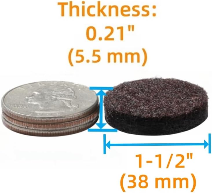 Furnigear Felt Furniture Pads for Hardwood Floors - Self Adhesive Chair Felt Pad, Floor Protector