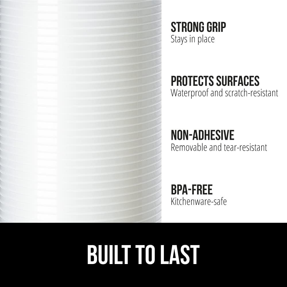 GORILLA GRIP DuraGuard Shelf Liner, Non-Adhesive Cabinet Liners for Kitchen Drawers, Shelves