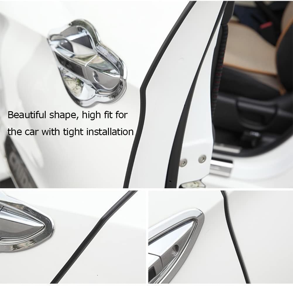Rubber Edge Trim Black, U Channel Rubber Seal Strip with Self-Adhesive Tape, Metal Edge Protector