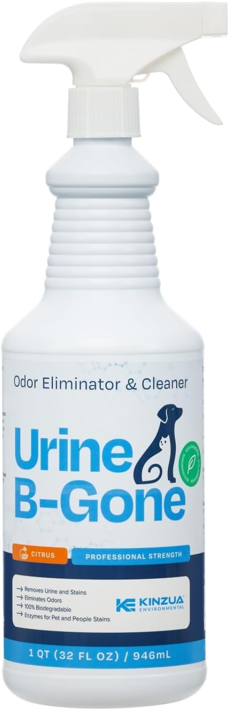 KINZUA ENVIRONMENTAL Urine B-Gone, Professional Enzyme Odor Eliminator & Pet Stain Remover, Human
