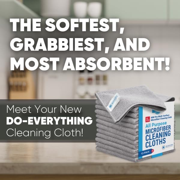 Microfiber Wholesale 12x12 Inch Pro Multi-Surface Microfiber Cleaning Cloths | Premium Towels for