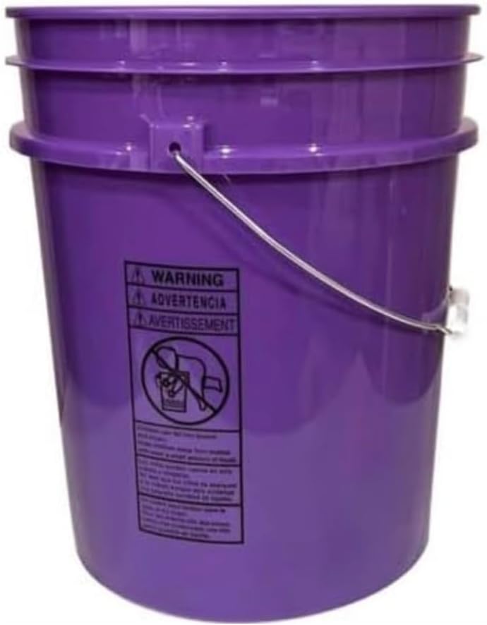 House Naturals 5 Gallon Premium HPDE Plastic Bucket - Made in USA Food Grade Storage Container, BPA