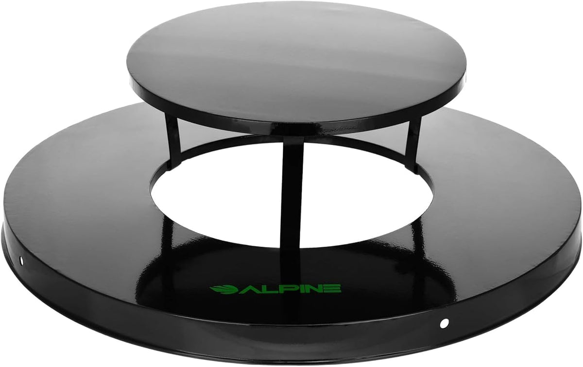 Trash can Lid for Alpine Commercial Outdoor Trash Can - Weather Resistant Round Metal Trash Can
