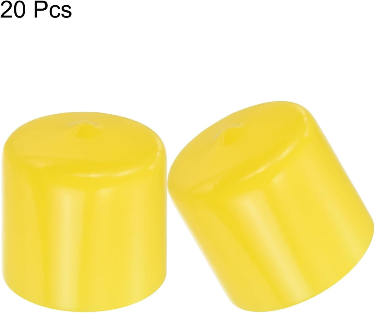 uxcell 20pcs Rubber End Caps 32mm(1 1/4") ID Vinyl PVC Round Tube Bolt Cap Cover Screw Thread