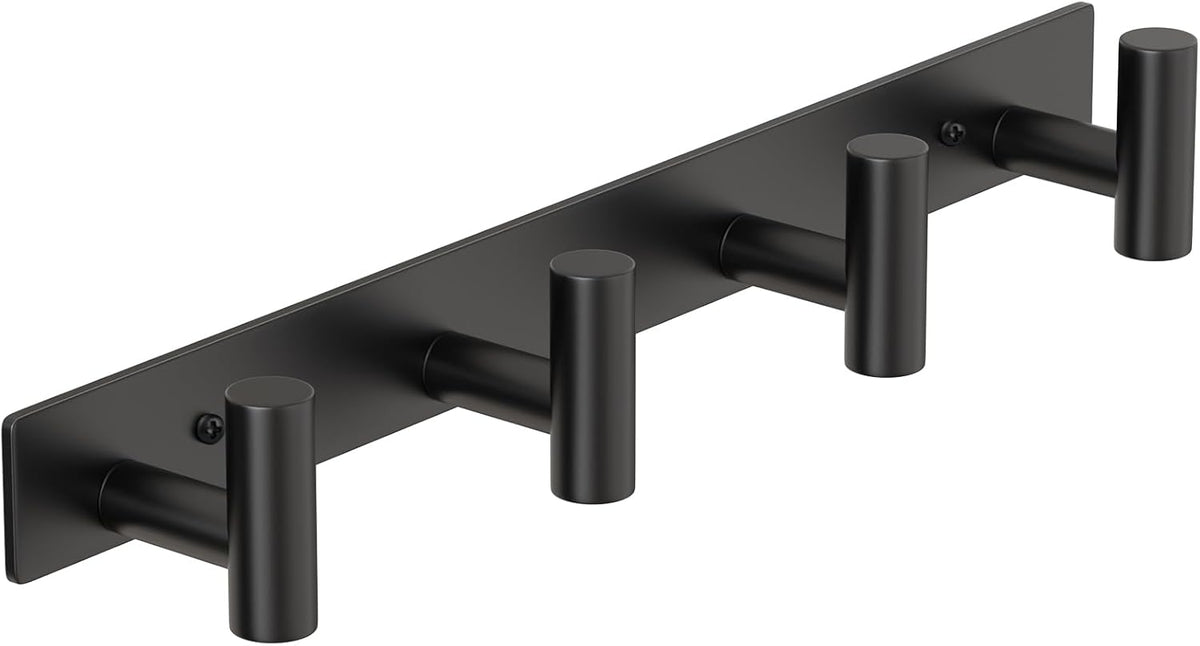 PMMASTO Coat Rack Wall Mounted, 4 "T Shaped Wall Hooks for Hanging, Heavy Duty Stainless Steel Coat