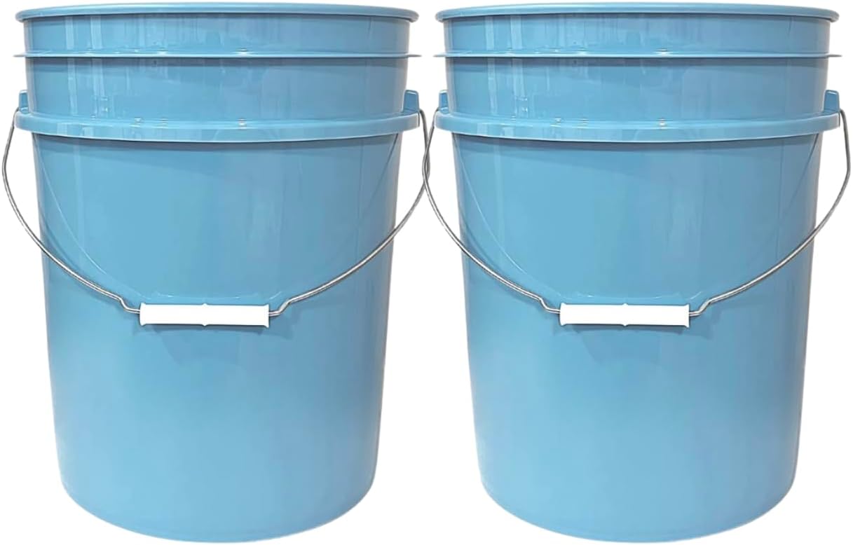 House Naturals 5 Gallon Premium HPDE Plastic Bucket - Made in USA Food Grade Storage Container, BPA