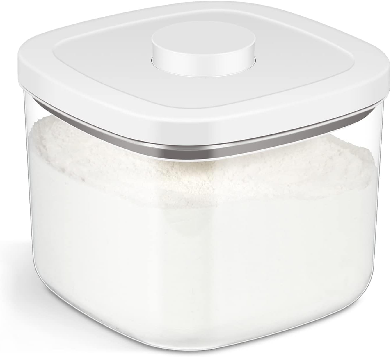 Airtight Rice Container 10 Lbs, Clear Plastic Food Storage Container Bin For Flour Sugar, Dry Food