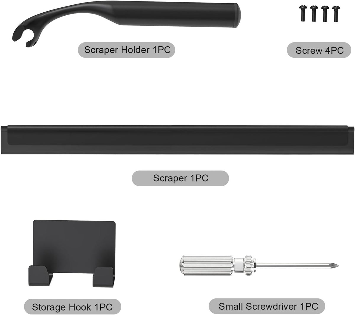 Shower Squeegee for Glass Doors, Shower Squeegee for Tile Shower Walls, Stainless Steel Squeegee